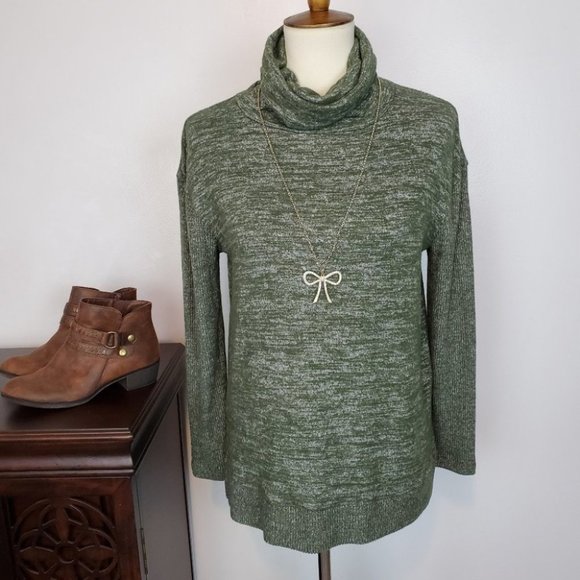 Sonoma Soft & Cozy Relaxed Turtle Neck Tunic Knit Top Size SP - Picture 1 of 8